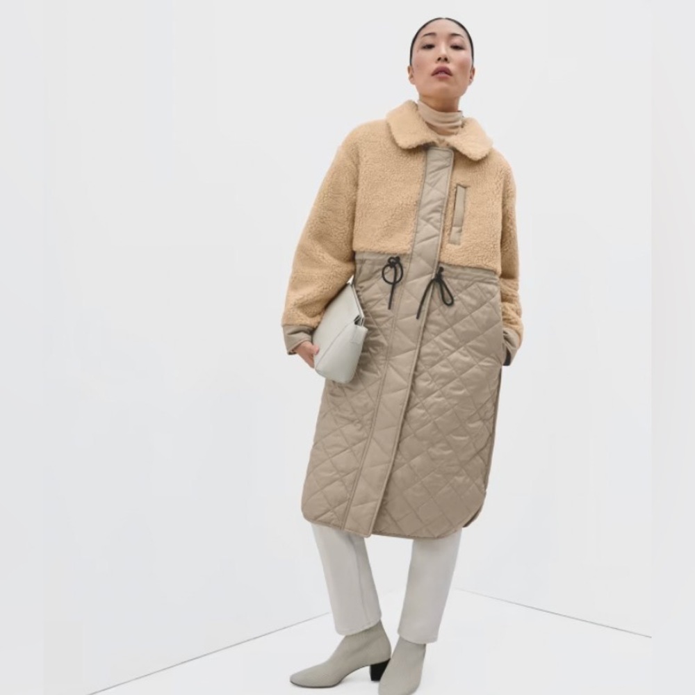 Everlane The Quilted Teddy Coat